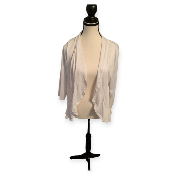 🩷 3/$15 Women's White Open Front Cardigan, Medium, Lightweight, Never Worn - Picture 1 of 5